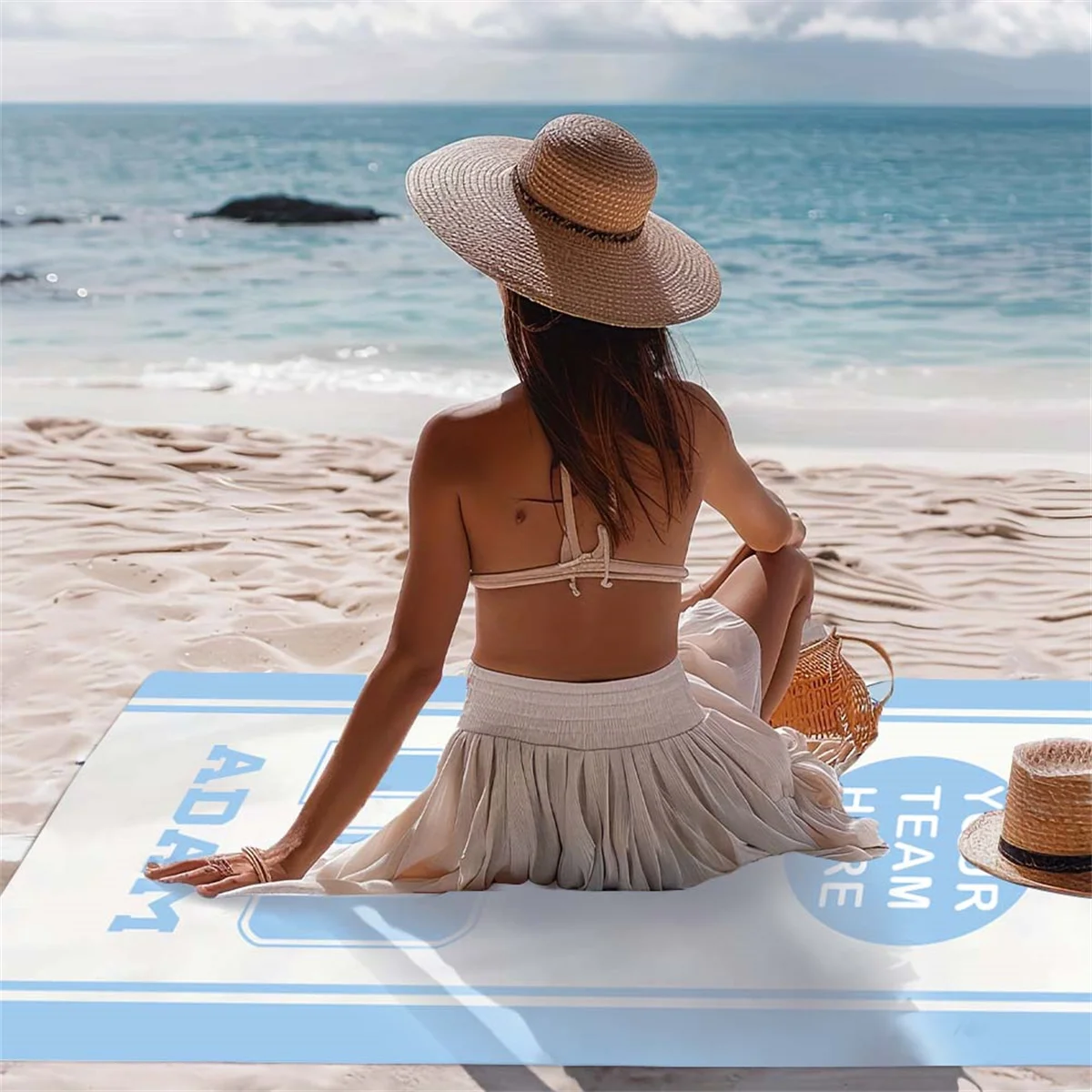 Asciugamano da spiaggia person - Badminton Club Logo recensione e prezzo